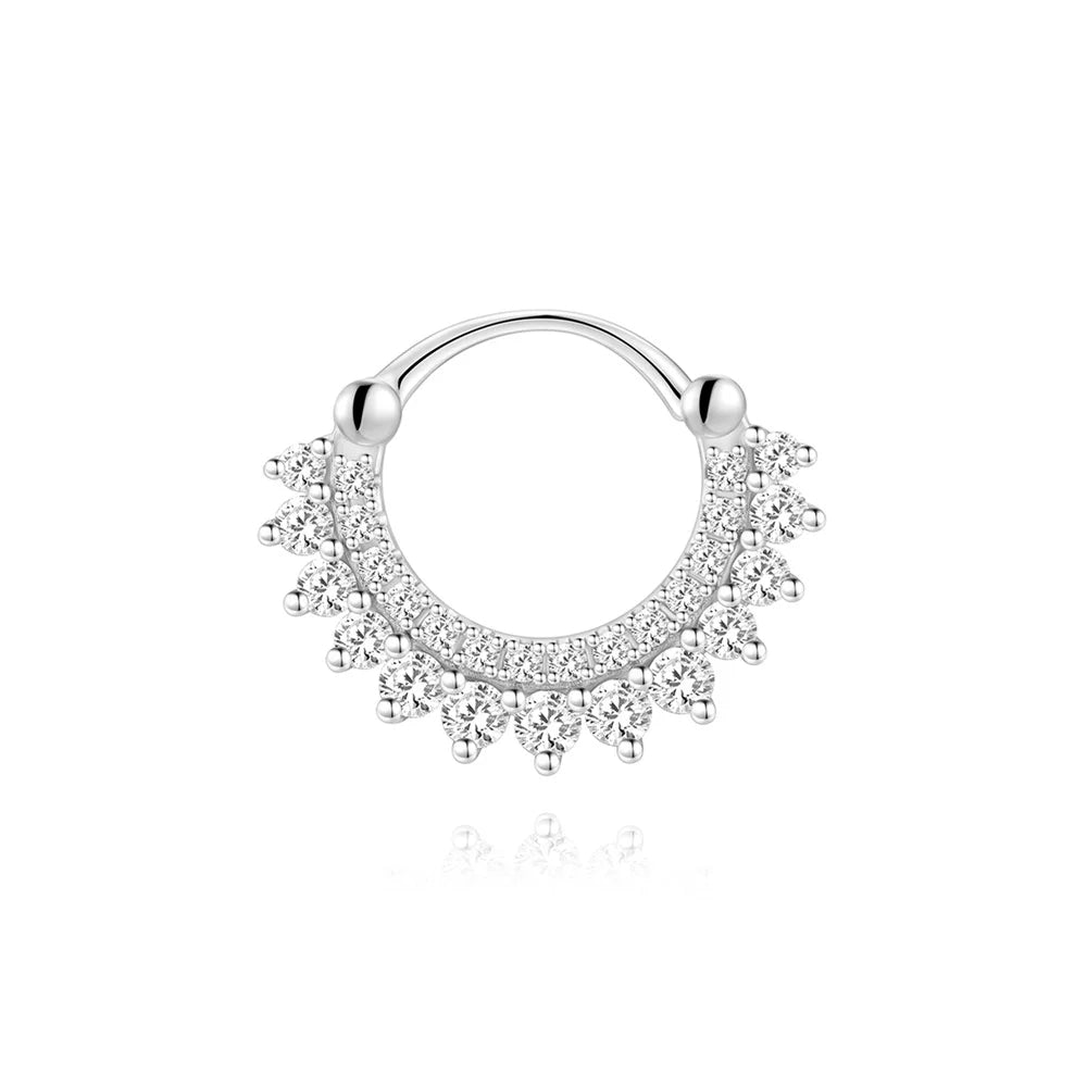 925 Silver Moissanite örhängen med platt rygg för kvinnor