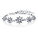 2.6CT Moissanite Flower Armband i 925 Silver