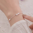 Butterfly Flower Armband för kvinnor S925 Silver Justerbar