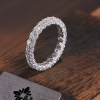 Transparent Moissanite Ring i 925 Silver