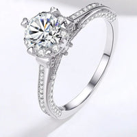S925 Silver Knot Ring med 1ct Moissanite och