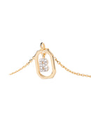 18K guldpläterat A–Z brevhängande halsband i 925 silver