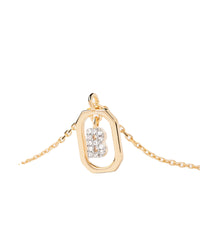 18K guldpläterat A–Z brevhängande halsband i 925 silver