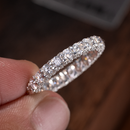 Transparent Moissanite Ring i 925 Silver