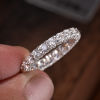 Transparent Moissanite Ring i 925 Silver