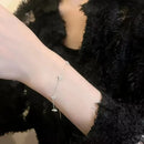 Zirkon fyrbladigt blomsterarmband för kvinnor guld rostfritt stål