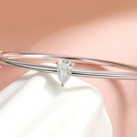 1CT Pear Moissanite Damarmband, 925 Sterling Silver