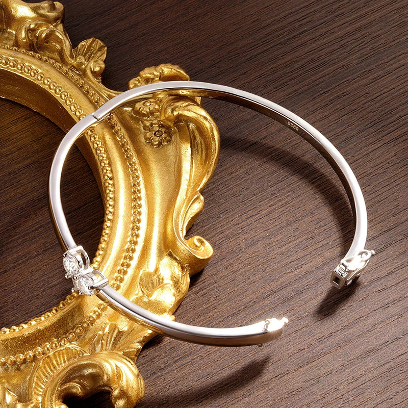 Elegant Moissanite-armband för kvinnor, 925 silver, GRA-certifierat