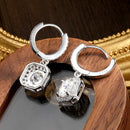 D Color Moissanite örhängen i 925 silver vitguldpläterad