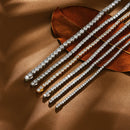 Moissanite tennisarmband för kvinnor 4 mm i 925 silver vitguldpläterad