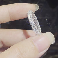 Transparent Moissanite Ring i 925 Silver