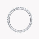 Moissanite Eternity Ring D 2mm i 18K vitguld