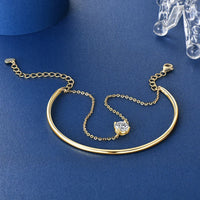 Moissanite Cuff Armband för kvinnor Justerbart 6,5 S925 Silver