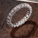 Transparent Moissanite Ring i 925 Silver