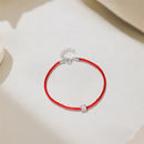 925 Silver Moissanite Diamond Red Rope Armband för kvinnor