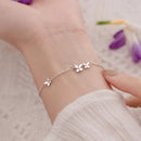 Butterfly Flower Armband för kvinnor S925 Silver Justerbar