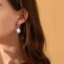 D Color Moissanite örhängen i 925 silver vitguldpläterad