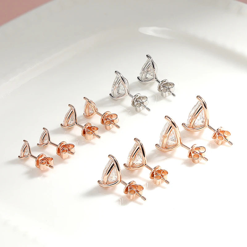 Päron Moissanite Örhängen 0,5CT 1CT i 925 Silver 18K guld