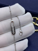 Tre rörliga stenar Moissanite armband för kvinnor