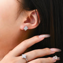 Moissanite diamantörhängen för kvinnor i S925 Silver 18K guldpläterade