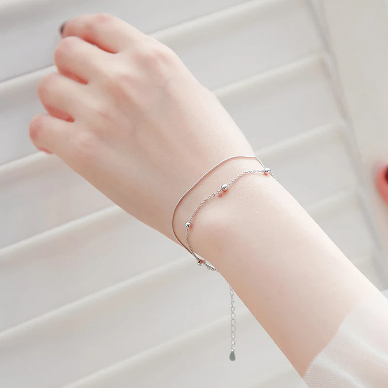 Butterfly Flower Armband för kvinnor S925 Silver Justerbar