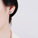 D Color Moissanite Screwback Örhängen i 925 Silver