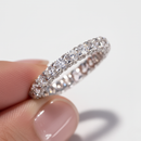 Transparent Moissanite Ring i 925 Silver