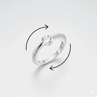 Roterande Shooting Star Ring – En skärva i rörelse