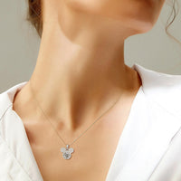 Mickey Full Moissanite Halsband i 925 Silver