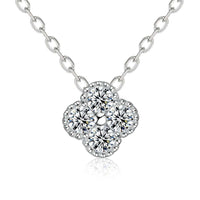 Moissanite Clover Halsband i 925 Silver