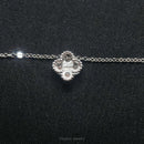 Moissanite Clover Halsband i 925 Silver