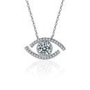Moissanite Waking Eye Pendant Halsband i 925 silver