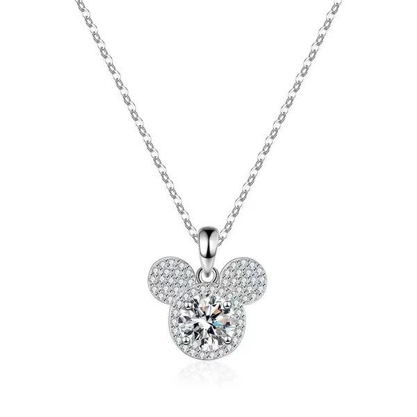 Mickey Full Moissanite Halsband i 925 Silver