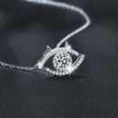 Moissanite Waking Eye Pendant Halsband i 925 silver