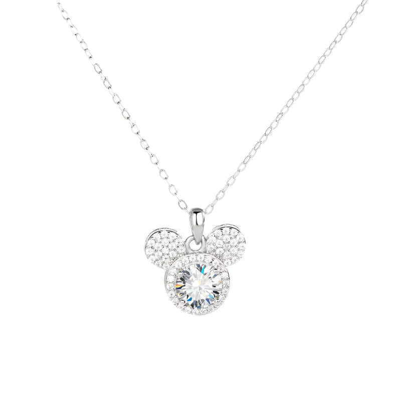 Mickey Full Moissanite Halsband i 925 Silver