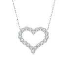 1.2CT Moissanite Heart Pendant Halsband i 925 Silver