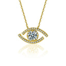 Moissanite Waking Eye Pendant Halsband i 925 silver