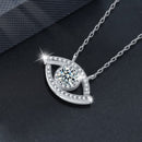 Moissanite Waking Eye Pendant Halsband i 925 silver