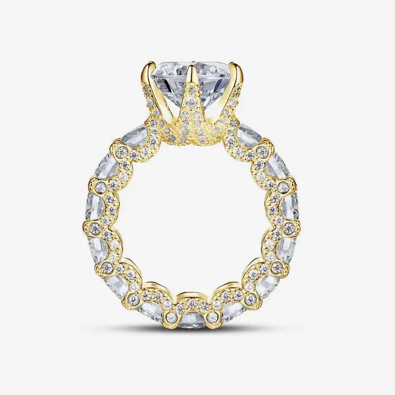 Lyxring i 925 Sterling Silver och 18K guld