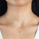 18K guldpläterat S925 silverhalsband med 1.0CT inlagd Moissanite