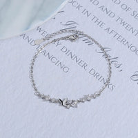 Butterfly Flower Armband för kvinnor S925 Silver Justerbar