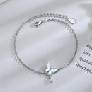 Butterfly Flower Armband för kvinnor S925 Silver Justerbar