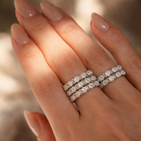 Transparent Moissanite Ring i 925 Silver