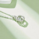 18K guldpläterat S925 silverhalsband med 1.0CT inlagd Moissanite