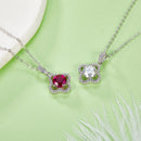 18K vitguld halsband med Moissanite och Ruby 1.0CT