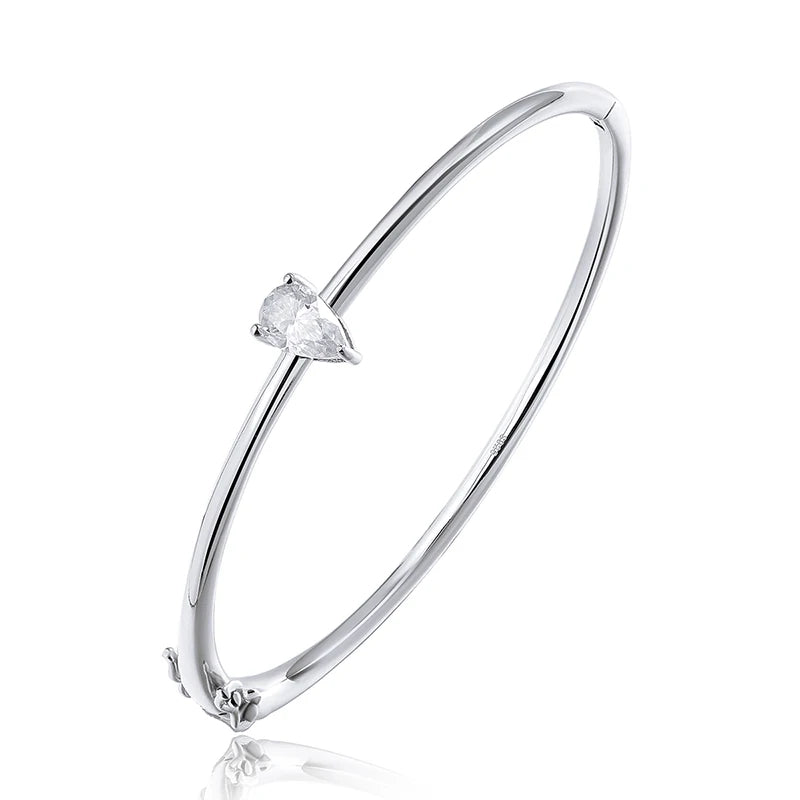 1CT Pear Moissanite Damarmband, 925 Sterling Silver